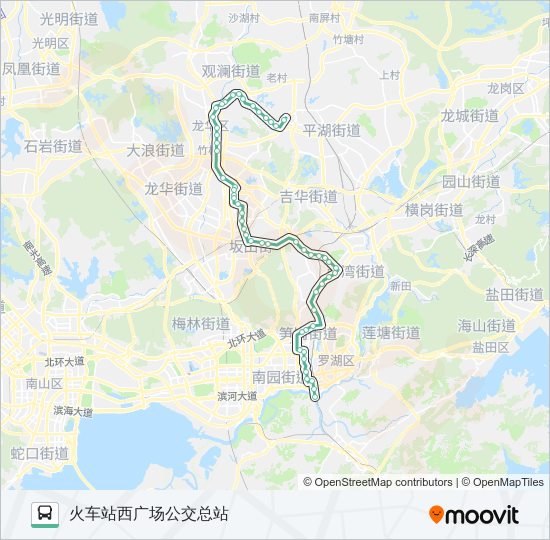 公交321路的线路图