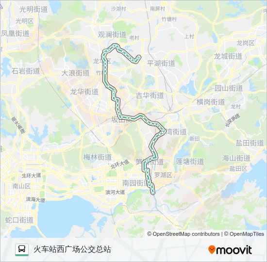 公交321路的线路图