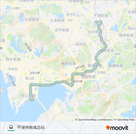 公交322路的线路图
