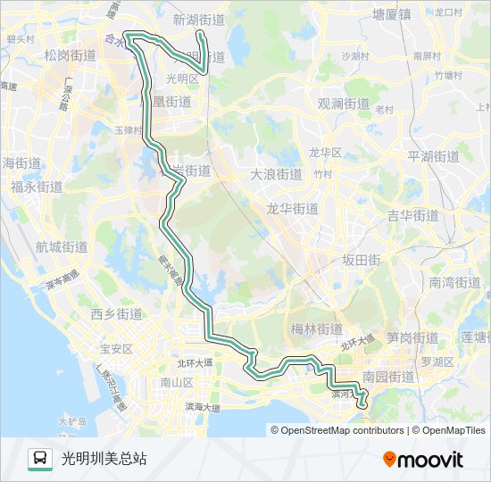 公交325路的线路图