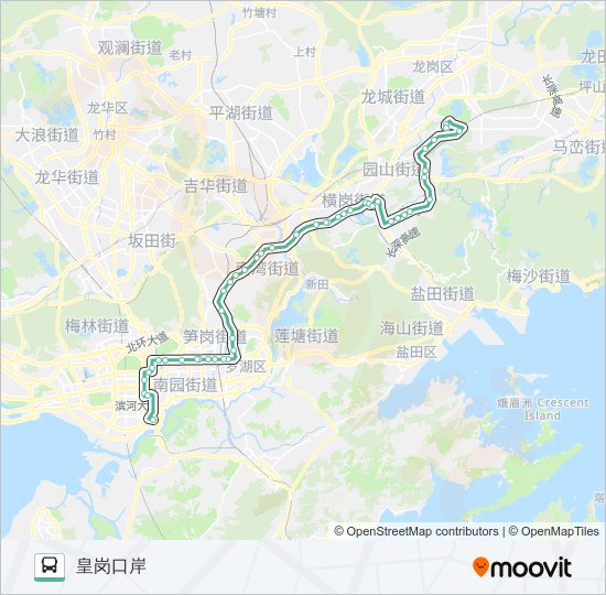 公交357路的线路图