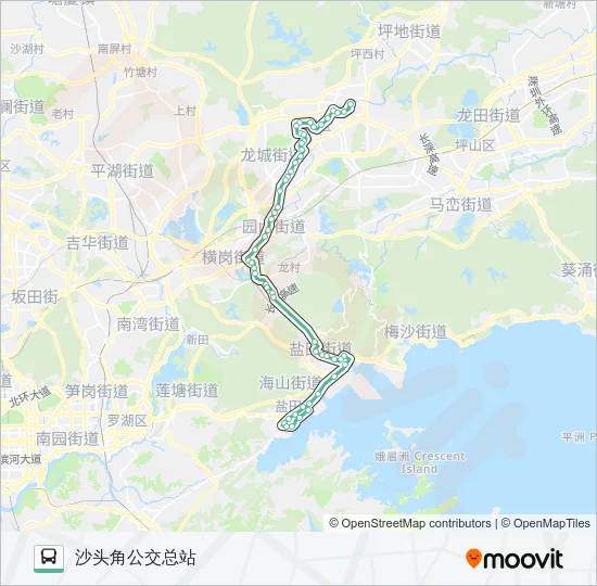 358 Bus Line Map