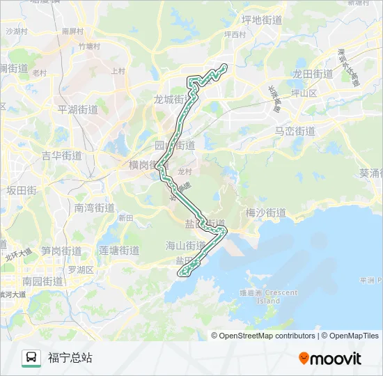 358 Bus Line Map