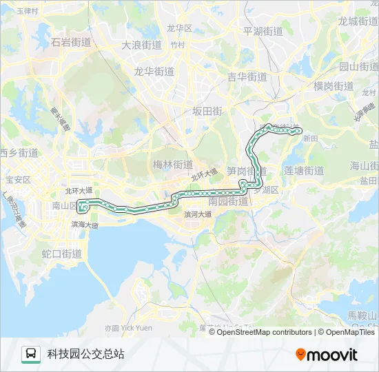 383 Bus Line Map