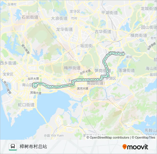 383 Bus Line Map