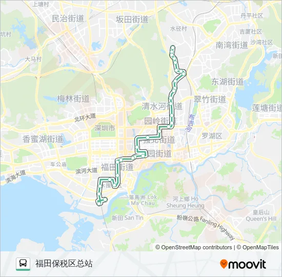 385 Bus Line Map