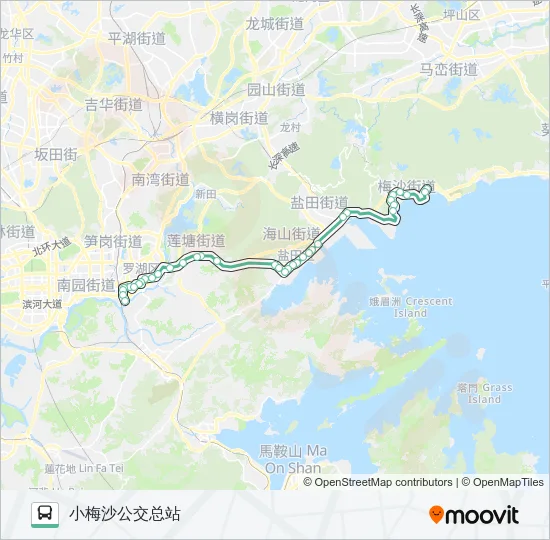 387 Bus Line Map