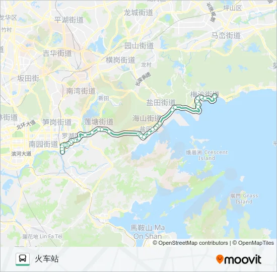 387 Bus Line Map