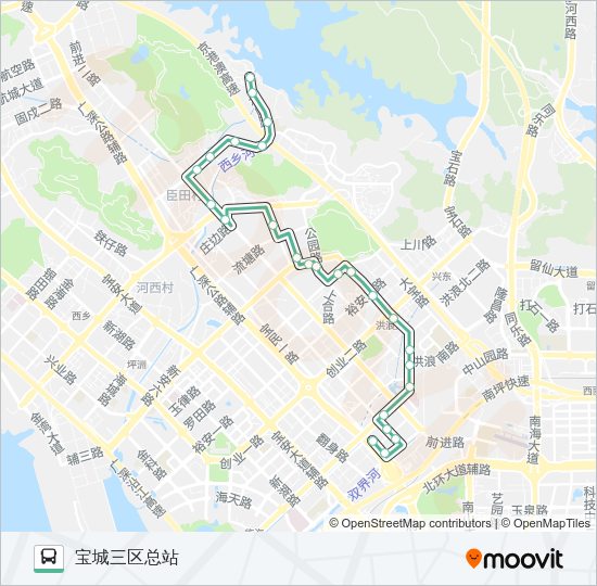 公交605路的线路图