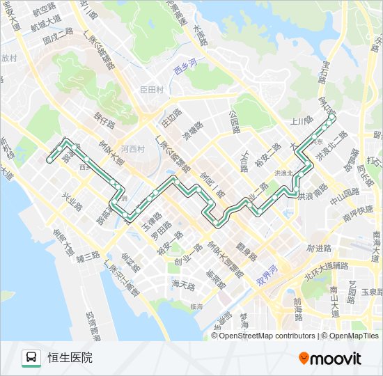 公交613路的线路图