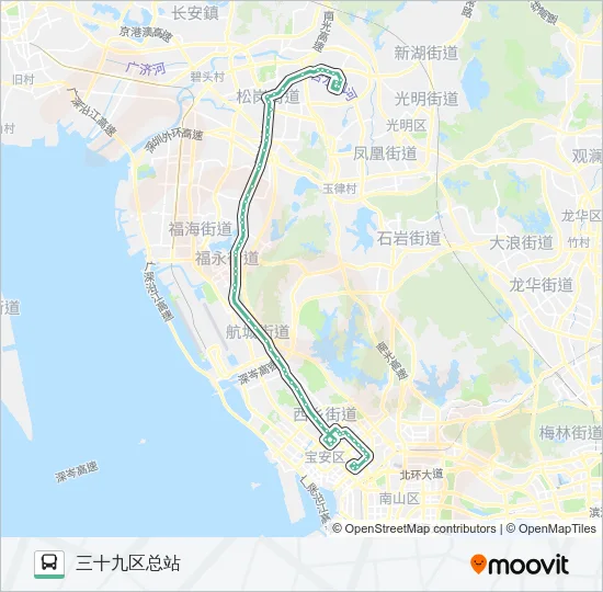 629 Bus Line Map