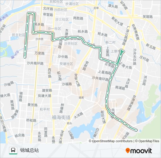公交650路的线路图