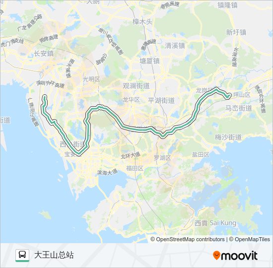 公交651路的线路图