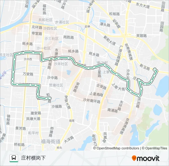 653 Bus Line Map