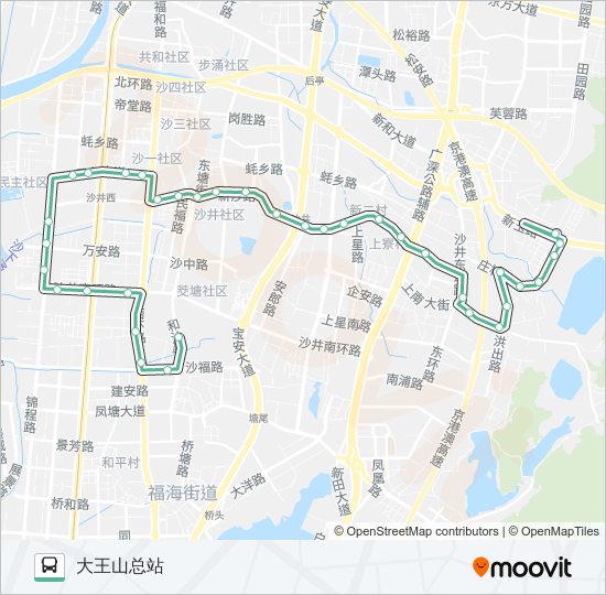 公交653路的线路图