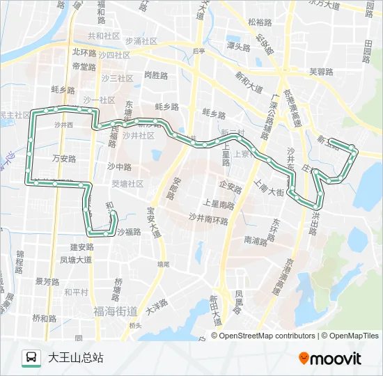 653 Bus Line Map