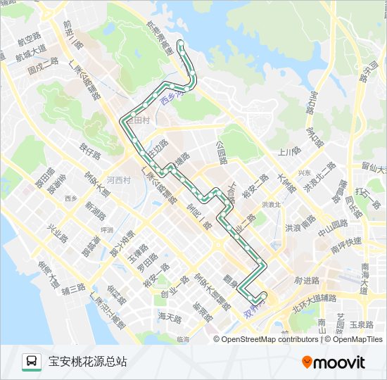 公交704路的线路图