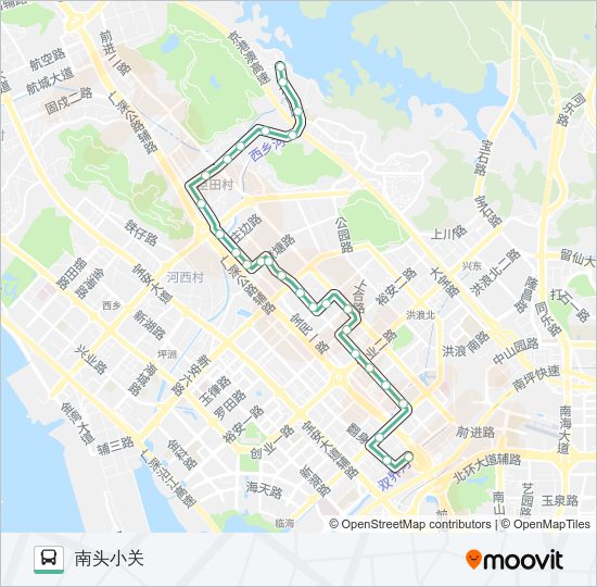 公交704路的线路图