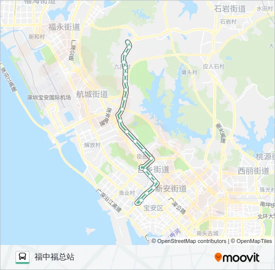 707 Bus Line Map
