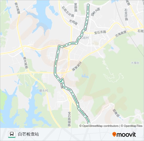 公交767路的线路图