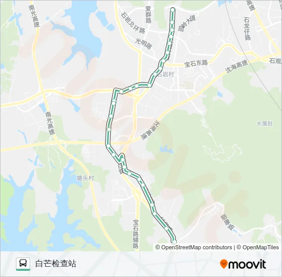 767 Bus Line Map