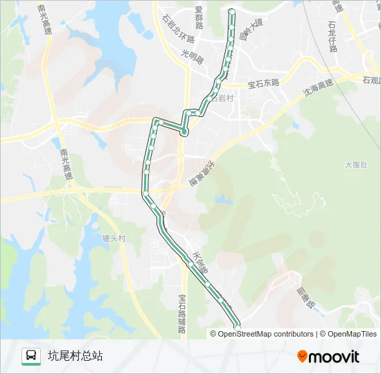 767 Bus Line Map