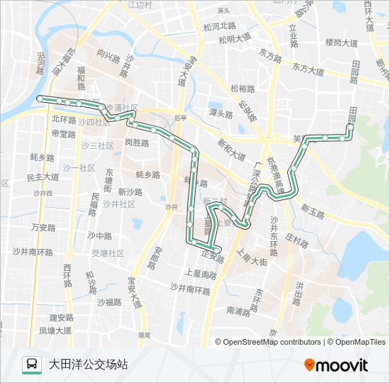公交780路的线路图