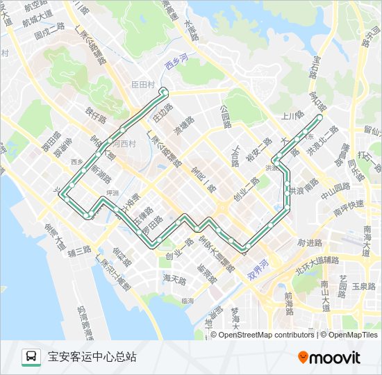 公交798路的线路图