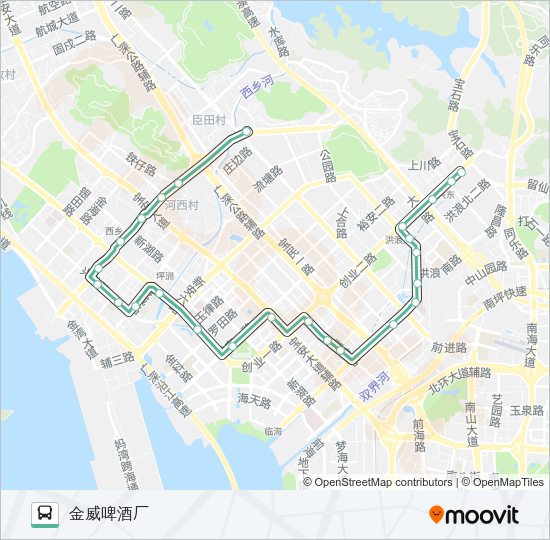 公交798路的线路图