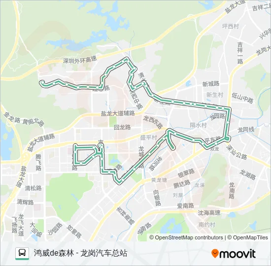 810 Bus Line Map