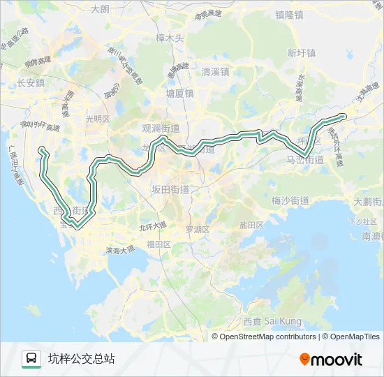866 Bus Line Map