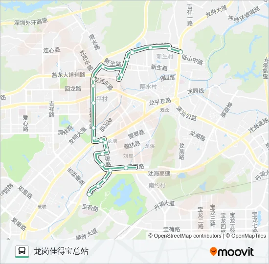 929 Bus Line Map