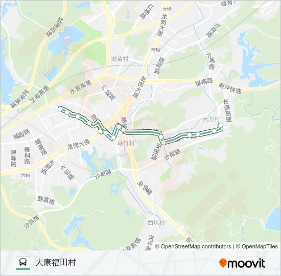 932 Bus Line Map
