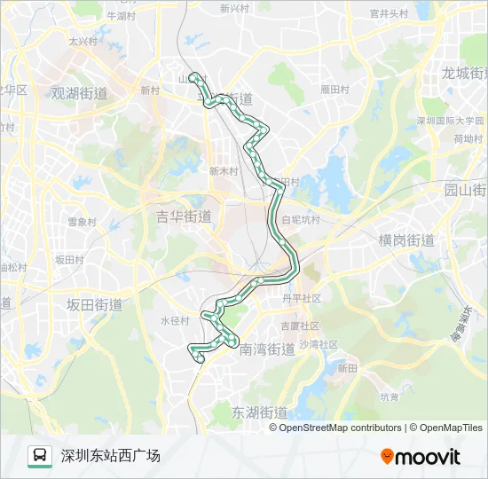 954 Bus Line Map