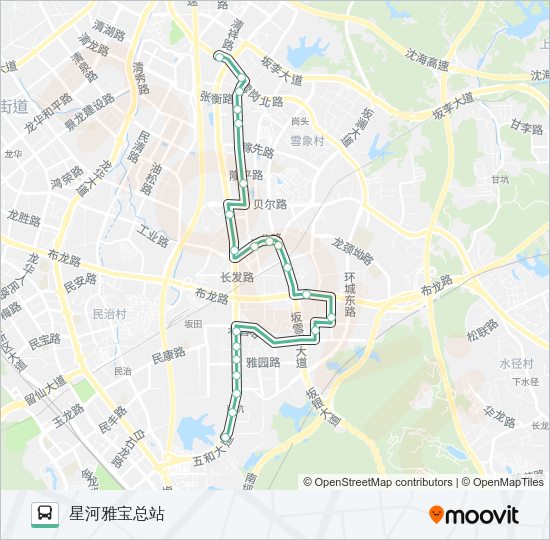 公交982路的线路图