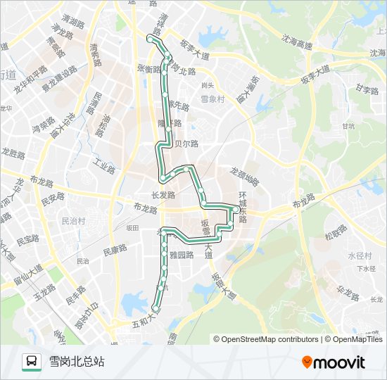 公交982路的线路图