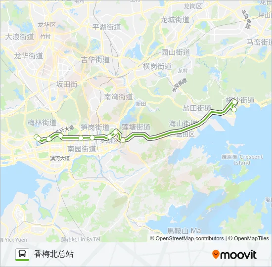 E12 Bus Line Map