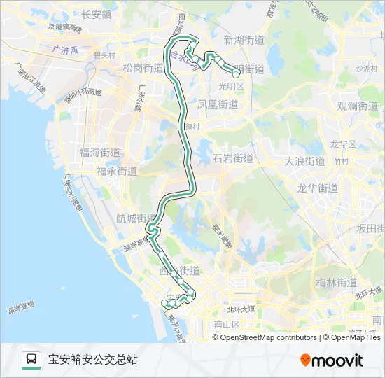 E15 Bus Line Map
