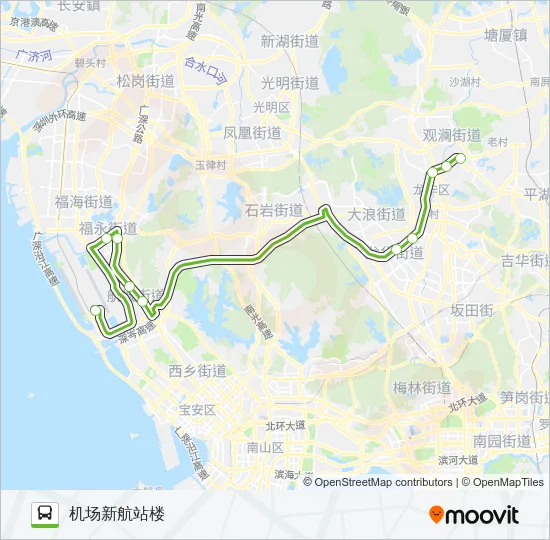 E16 Bus Line Map