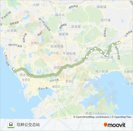 E21 Bus Line Map