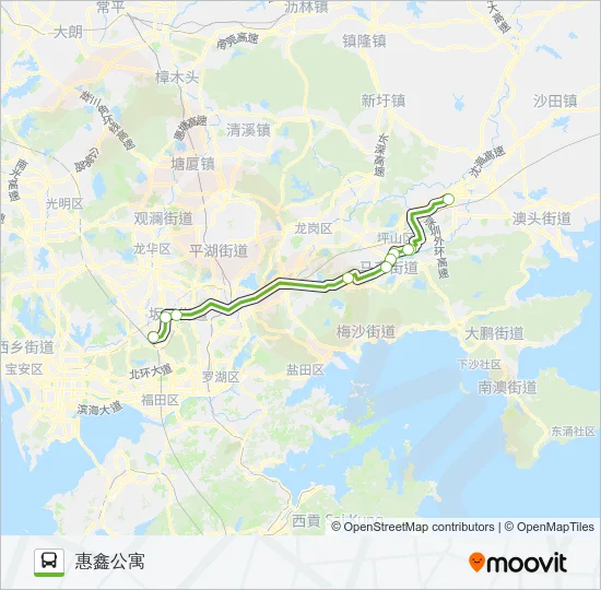 E22 Bus Line Map