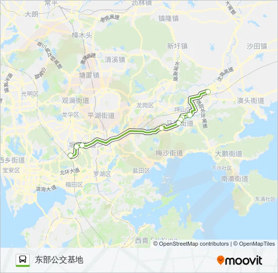 E22 Bus Line Map
