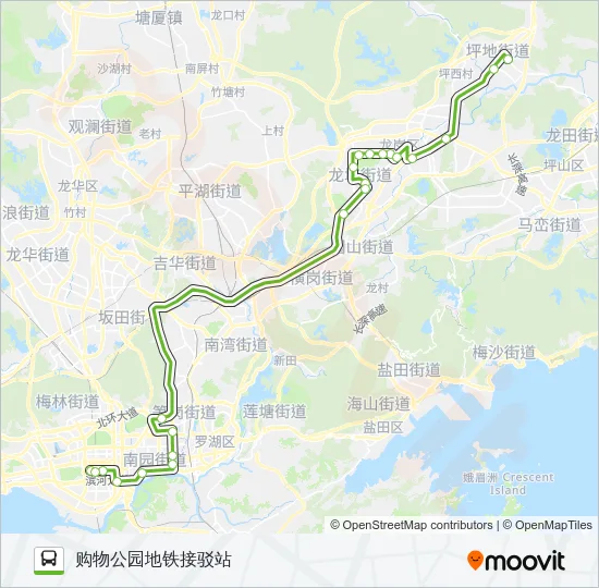 E25 Bus Line Map