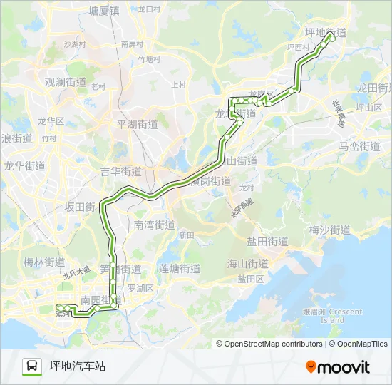 E25 Bus Line Map