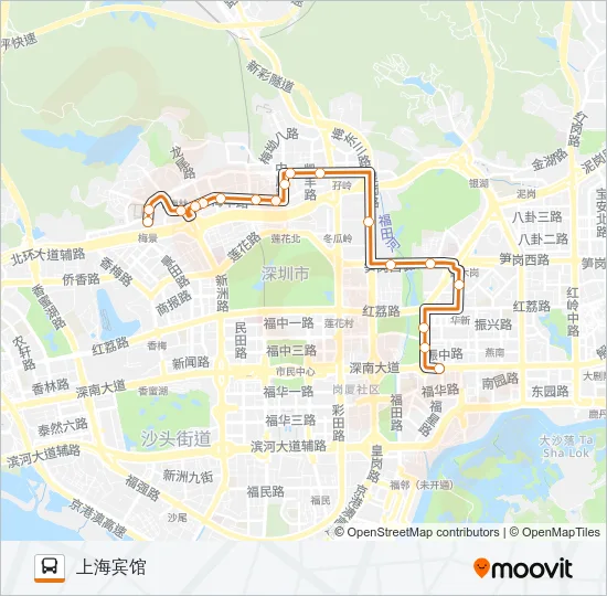 N12 Bus Line Map