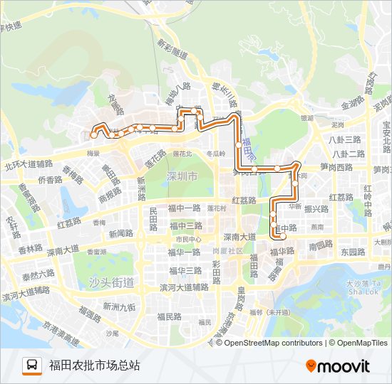 公交N12路的线路图