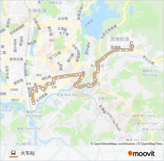 N14 Bus Line Map