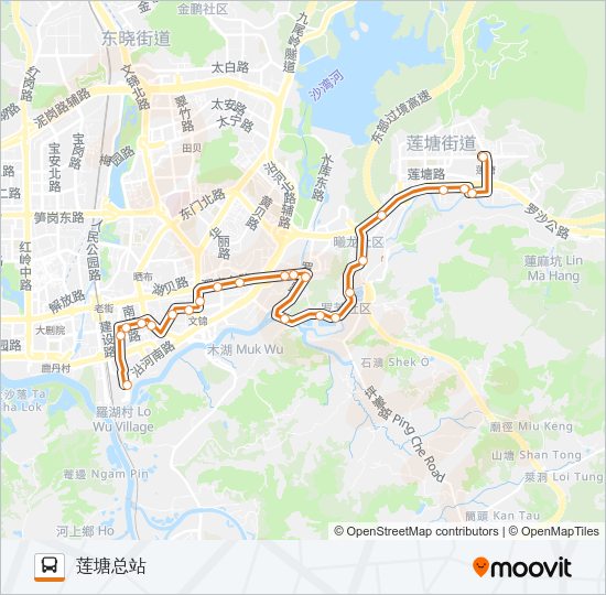 公交N14路的线路图