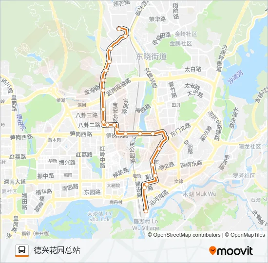 N16 Bus Line Map