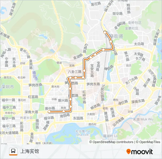 N17 Bus Line Map